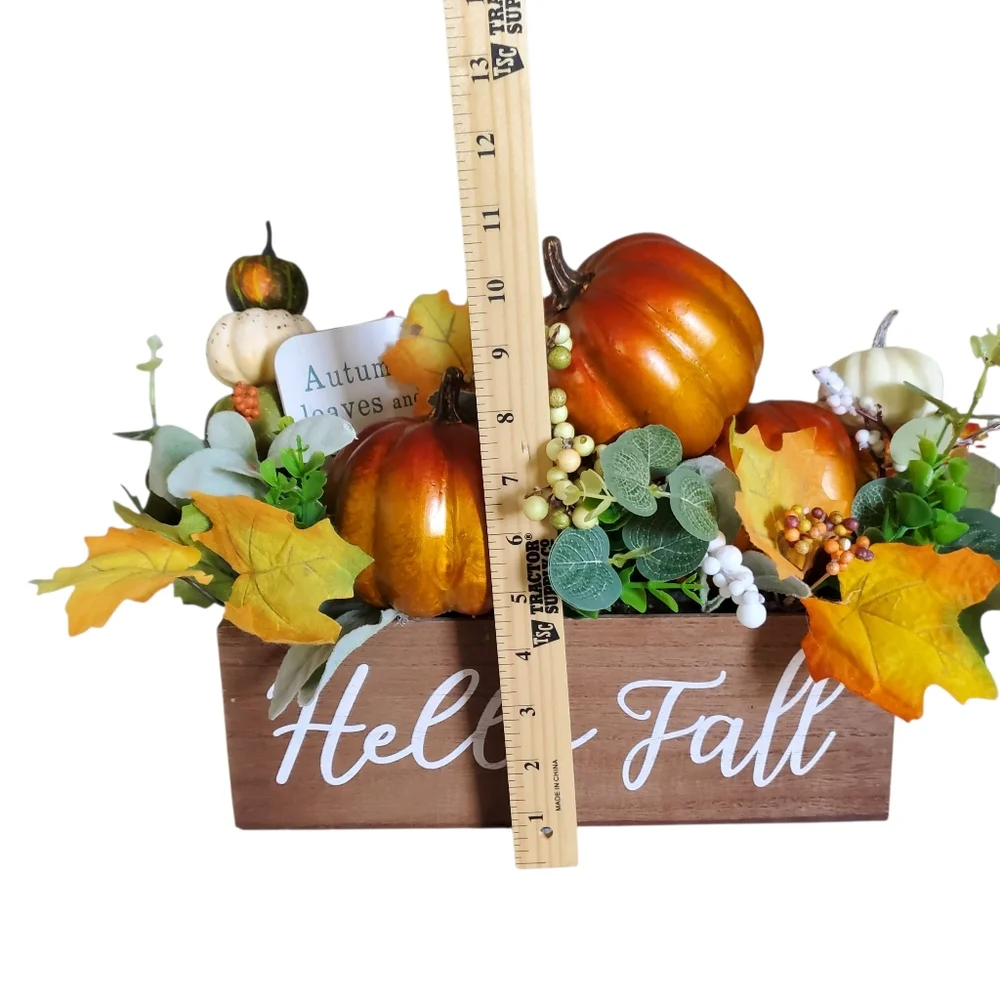 NWOT Autumn Harvest Pumpkin Arrangement Hello Fall